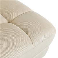 Martina module d'angle pour canapé en tissu côtelé beige pampa