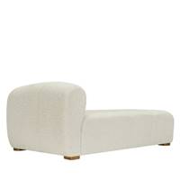 Harriette module méridienne canapé en tissu bouclé blanc avoine