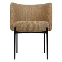 Gilo chaise en tissu tweed jaune sable