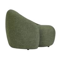Coppa fauteuil en tissu vert cactus asymétrique
