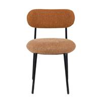 Vanilla chaise en tissu tweed bicolore orange miami et rouge brique
