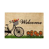 Bike tapis en fibre de coco WELCOME vélo noir 60x40cm