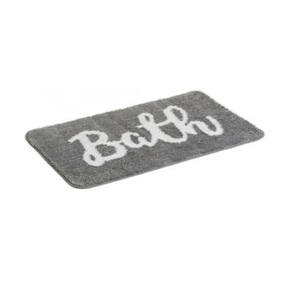 Bath tapis de bain en microfibres gris 60x40