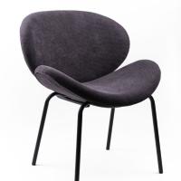 Cozy fauteuil en velours côtelé gris fusain