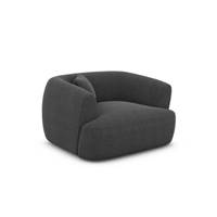 Gankeri fauteuil 1 place tissu structuré gris anthracite