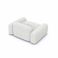 Buccana fauteuil en tissu bouclé blanc