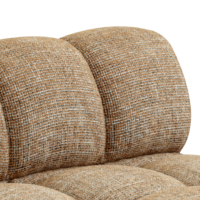 Bianca module fauteuil en tissu tweed marron caramel