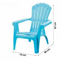 Le Plastique fauteuil Dolomiti bleu