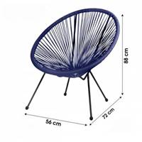 Le Cabana fauteuil en résine bleu