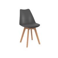 Anabelle chaise scandinave gris foncé et bois clair