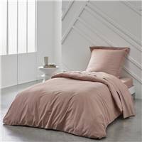 Essential drap housse 90x190 23cm coton rose