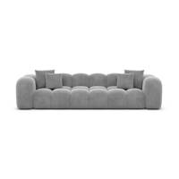 Cotton canapé 4 places en velours gris clair