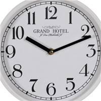 Sasha horloge en bois blanc et cristal