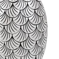 Axelle vase blanc et noir polyurésine M