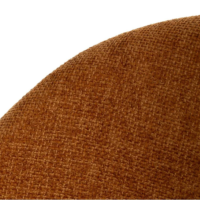 Rave chaise dossier arrondi en tissu orange marron pieds métal