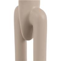 Altéra lampadaire en résine forme oragnique 2 pieds crème et abat-jour lin H142c