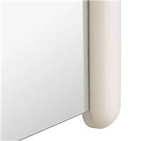 Pesaro grand miroir arrondi laqué crème H160cm