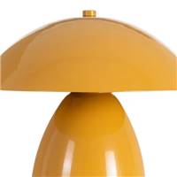 Grato lampe de table champignon gros socle métal jaune moutarde