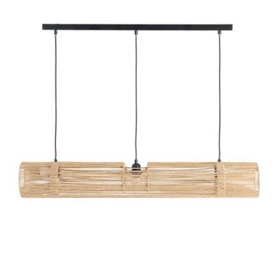 Jaffna suspension en corde de papier tressée 3 ampoules L100cm