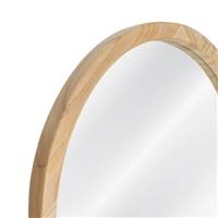 Ilena grand miroir arrondi en bois de paulonia naturel H160cm