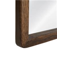 Ilena grand miroir arrondi en bois de paulonia foncé H160cm