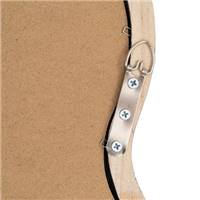 Brooke grand miroir en bois foncé de paulonia en forme de vague H180cm