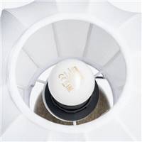 Sorella lampe de table céramique effet marbre gris et abat-jour tissu blanc H25c