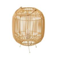 Buri grande lampe métal et osier H35