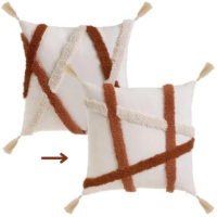 Bali coussin en polycoton 4 lignes 45x45cm