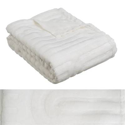 Zoa plaid en flanelle relief naturel 130x160