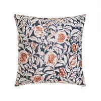 Wing coussin velours imprimé carreaux grenade 45x45
