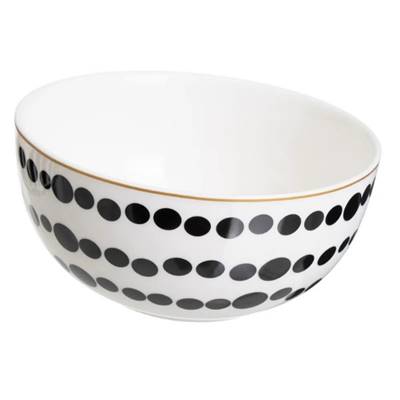 Solina bol noir et blanc motifs ronds