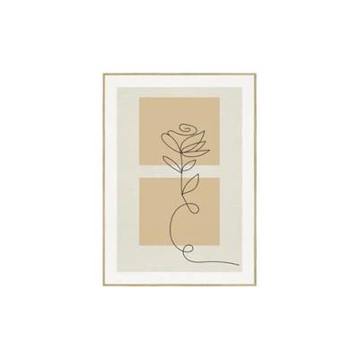 Cotton Tableau imprimé motif fleurs abstrait 51x71cm