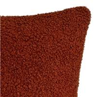 Sherpa coussin bouclé terracotta 45x45