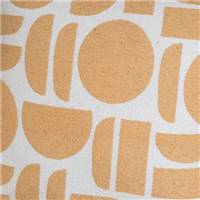 Jack coussin en polycoton jaune sable petites formes 45x45