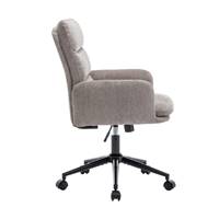 Aimé chaise de bureau en tissu sable rembourré réglable à roulettes