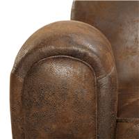 Westfild canapé 2 places en tissu microfibre marron vieilli