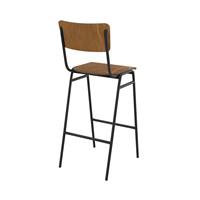 Glavo chaise de bar en bois et pieds métal noir H75