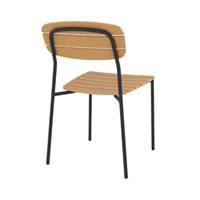 Fedora chaise de jardin en résine synthétique et métal noir