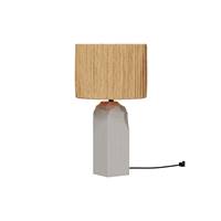 Kalla lampe en raphia et béton gris