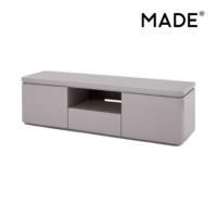Mekkin meuble TV gris brillant et prune mat