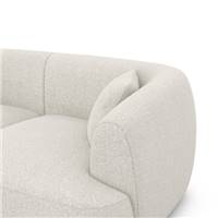 Gankeri canapé panoramique gauche en tissu bouclé blanc