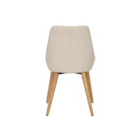 Bari chaise en tissu crème pieds chêne