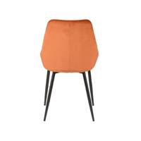 Bari chaise en velours cognac