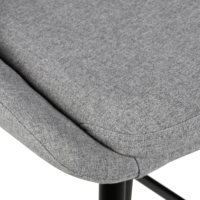 Bari chaise ilôt central tissu gris clair H67