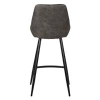 Bari chaise îlot central tissu effet daim gris H67