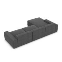 Stacele canapé d'angle gauche en tissu texturé gris anthracite