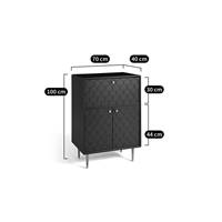 Luxore buffet bar compact bleu de prusse