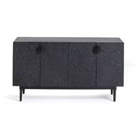 Thibaut buffet 4 portes sculptées manguier noir