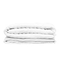 Housse de couette polycoton seersucker blanc 180x280